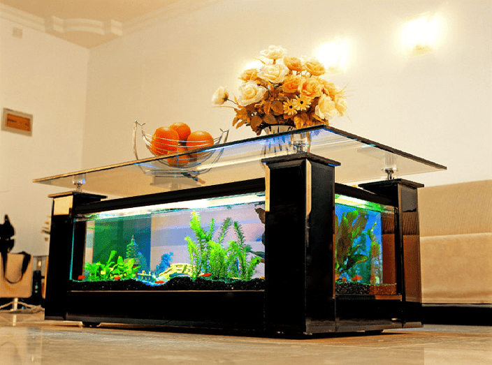découvrez notre table basse aquarium, une pièce unique qui allie design moderne et aquariophilie. plongez dans un univers aquatique tout en décorant votre salon avec style. idéale pour les amoureux des poissons et de la décoration intérieure.